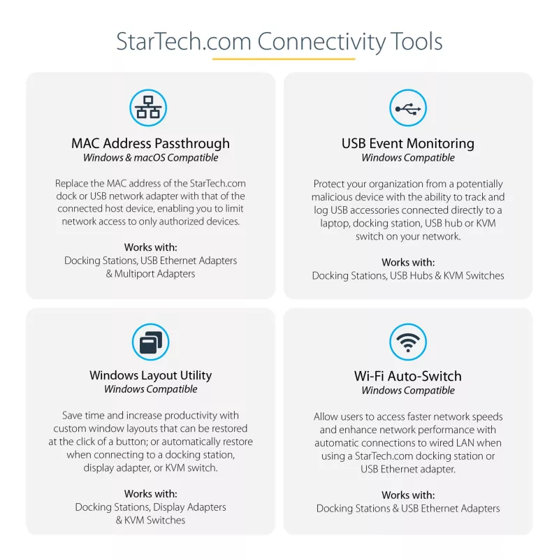 StarTech.com dock Thunderbolt 4, Power Delivery de 96W, único 8K/doble monitor 4K 60Hz, 3xTB4/USB4 puertos, 4xUSB-A, SD, GbE, estación de acoplamiento Thunderbolt 4 para Windows o MacBook TB3, cable de 0,8m