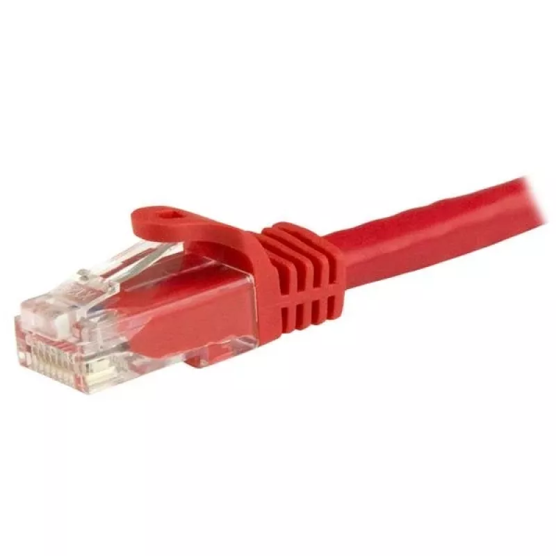 Cable Ethernet CAT6 StarTech.com de 3 m – rojo, cable Ethernet Gigabit CAT 6 – 250 MHz, 100 W PoE, RJ45, cable de red/parcheo UTP, sin lengüeta, con alivio de tensión, probado individualmente