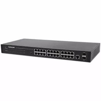 Switch de red Intellinet 24 puertos, 24 puertos (RJ45), montaje en rack, Gigabit, 4 SFP, Ethernet Web-Smart, 10/100/1000 Mbit