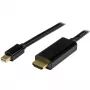 Cable Mini DisplayPort a HDMI StarTech.com de 3ft (1m) – vídeo 4K 30Hz – cable adaptador mDP a HDMI – Mini DP o Thunderbolt 1/2 Mac/PC a monitor/pantalla HDMI – cable convertidor mDP a HDMI