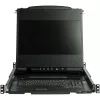 StarTech.com RKCOND17HD consola KVM para rack 1U de doble carril, LCD de 17,3" (43,9 cm) 1920 x 1080, un puerto DVI/VGA, teclado QWERTY de EE. UU., USB, cables incluidos, 44230 MTBF, negra