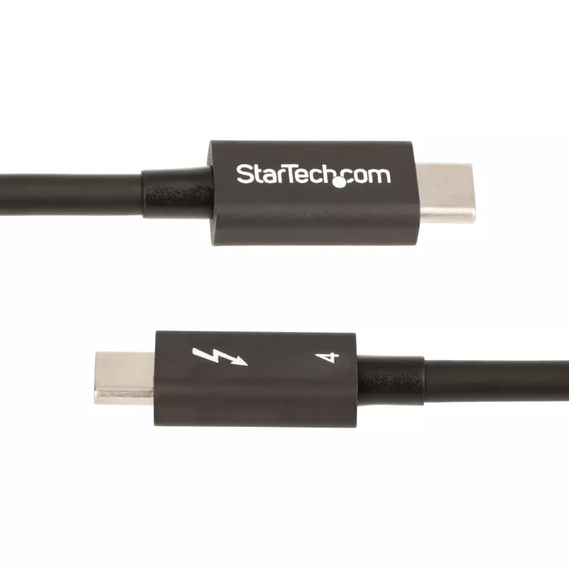 Cable Thunderbolt 4 StarTech.com de 0,5 m – 40 Gbit/s – 100W PD – vídeo 4K/8K – cable Thunderbolt certificado por Intel – compatible con USB 4/Thunderbolt 3/USB 3.2/USB Type-C/DisplayPort