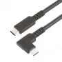Cable USB-C robusto en ángulo recto StarTech.com de 0,9 m, USB 3.2 Gen 2 (10 Gbps), cable de datos USB-C a C de capacidad completa, DP Alt-Mode 4K 60Hz, 100W Power Delivery – cable USB Type-C de 90 grados