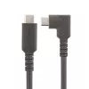 Cable USB-C robusto en ángulo recto StarTech.com de 0,9 m, USB 3.2 Gen 2 (10 Gbps), cable de datos USB-C a C de capacidad completa, DP Alt-Mode 4K 60Hz, 100W Power Delivery – cable USB Type-C de 90 grados