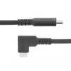 Cable USB-C robusto en ángulo recto StarTech.com de 0,9 m, USB 3.2 Gen 2 (10 Gbps), cable de datos USB-C a C de capacidad completa, DP Alt-Mode 4K 60Hz, 100W Power Delivery – cable USB Type-C de 90 grados