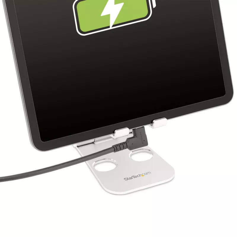Cable USB-C robusto en ángulo recto StarTech.com de 0,9 m, USB 3.2 Gen 2 (10 Gbps), cable de datos USB-C a C de capacidad completa, DP Alt-Mode 4K 60Hz, 100W Power Delivery – cable USB Type-C de 90 grados