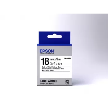 Cartucho de etiquetas Epson Standard LK-5WBN negro/blanco 18mm (9m)