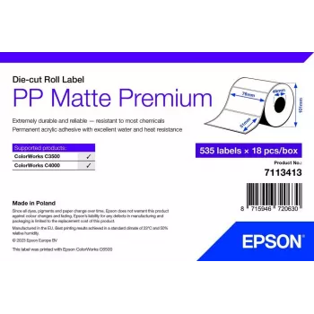 Etiqueta de impresora autoadhesiva Epson 7113413 blanca 7,6 x 5,1 cm