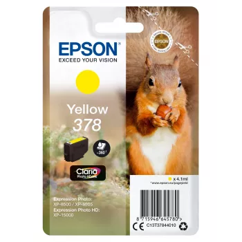 Cartucho Epson 378 amarillo 360 páginas tinta C13T37844010