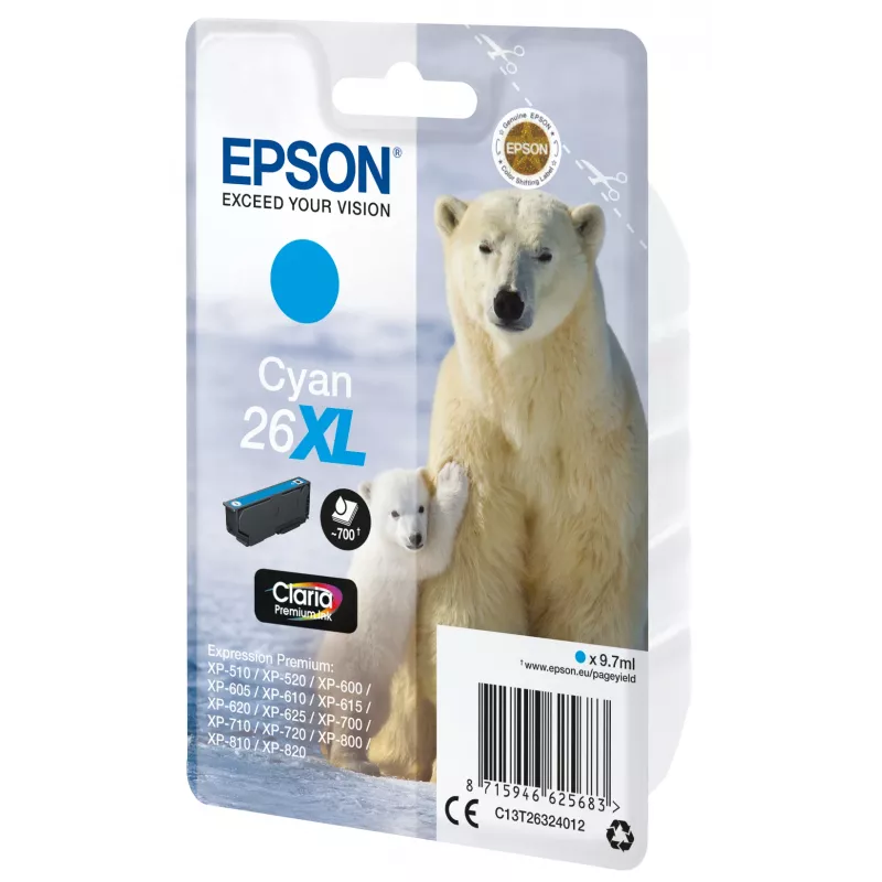 Epson Eisbär pack individual cian 26XL Claria Premium Ink