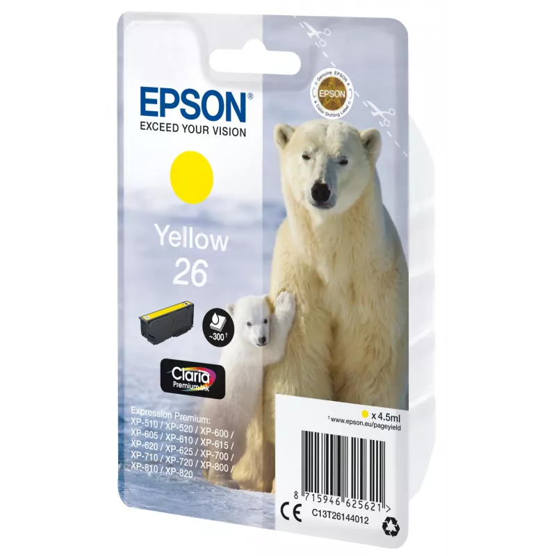 Epson Eisbär pack individual amarillo 26 Claria Premium Ink