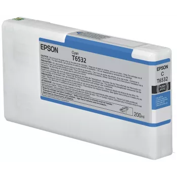 Cartucho de tinta Epson T6532 cian (200 ml), cian, 200 ml, 1 ud.