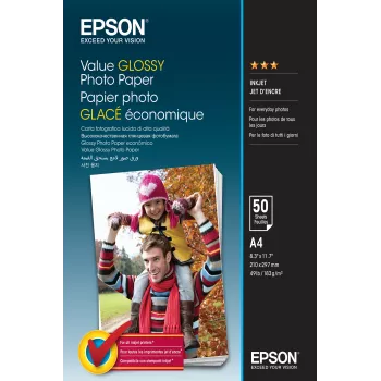 Papel fotográfico brillante Epson Value - A4 - 50 hojas