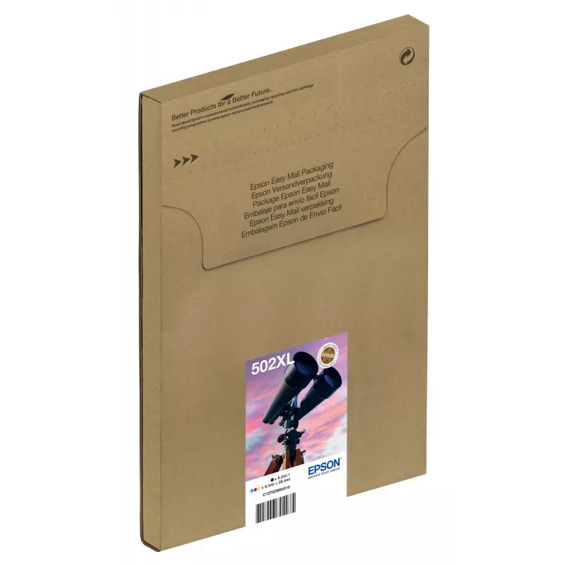 Cartucho de tinta Epson 502XL EasyMail 1 ud. Original alto rendimiento (XL) negro, cian, magenta, amarillo