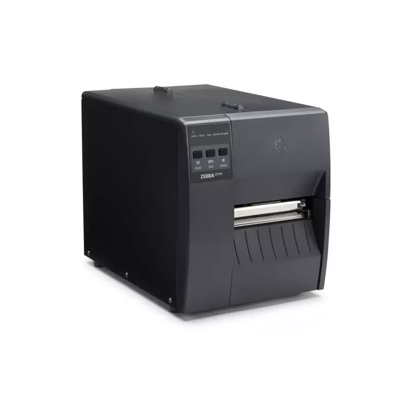Zebra ZT111 ZT11142-T0E000FZ impresora de etiquetas de transferencia térmica, 203 DPI, 254 mm/s, 4" (rollo de 11,4 cm), USB, serie, Ethernet, Bluetooth, Wi-Fi, negra