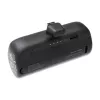 Batería externa Manhattan con conector USB-C integrado, 5000 mAh, hasta 10 W de potencia de salida, soporte para usar como soporte de carga para móvil, negro, un año de garantía