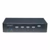 Conmutador KVM DisplayPort de 4 puertos StarTech.com, monitor único 4K 60Hz, 6 puertos USB, conmutación por botón y tecla de acceso rápido, DisplayPort 1.2, independiente del sistema operativo, conforme a TAA