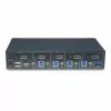 Conmutador KVM DisplayPort de 4 puertos StarTech.com, monitor único 4K 60Hz, 6 puertos USB, conmutación por botón y tecla de acceso rápido, DisplayPort 1.2, independiente del sistema operativo, conforme a TAA