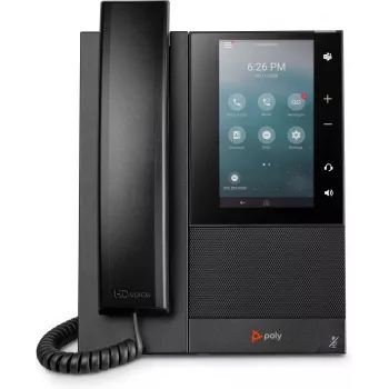 Teléfono de conferencia HP Poly CCX 500 Business Media Phone con Open SIP y compatible con PoE
