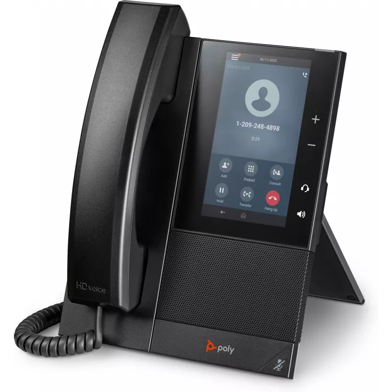 Teléfono de conferencia HP Poly CCX 500 Business Media Phone con Open SIP y compatible con PoE