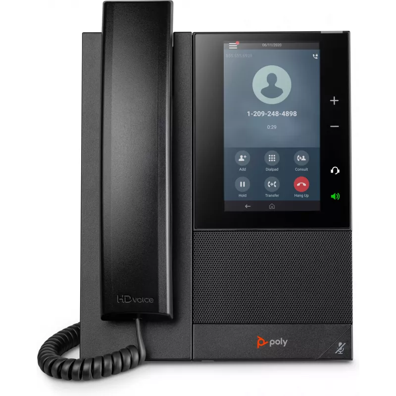 Teléfono de conferencia HP Poly CCX 500 Business Media Phone con Open SIP y compatible con PoE