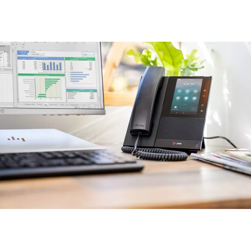 Teléfono de conferencia HP Poly CCX 500 Business Media Phone con Open SIP y compatible con PoE