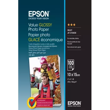 Papel fotográfico brillante Epson Value - 10x15cm - 100 hojas