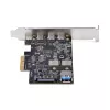 StarTech.com Tarjeta PCIe USB de 5 puertos, USB 3.2 10 Gbit/s, tarjeta PCI Express con 4 conectores USB-C, 1 conector USB-A interno, tarjeta controladora USB PCIe, Windows/macOS/Linux