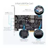 StarTech.com Tarjeta PCIe USB de 5 puertos, USB 3.2 10 Gbit/s, tarjeta PCI Express con 4 conectores USB-C, 1 conector USB-A interno, tarjeta controladora USB PCIe, Windows/macOS/Linux