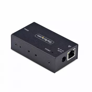 StarTech.com adaptador serie a Ethernet de 1 puerto, servidor de dispositivos serie IP para dispositivos RS232 remotos, montaje en pared/DIN, carcasa de metal, convertidor RJ45-LAN a serie DB9