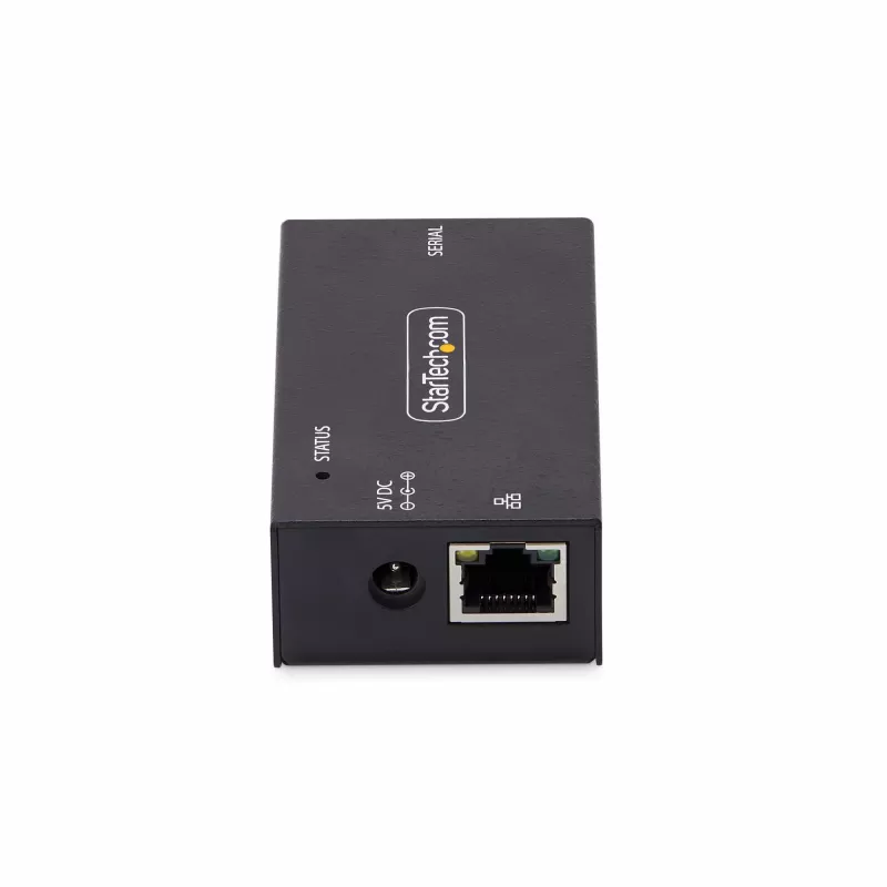 StarTech.com adaptador serie a Ethernet de 1 puerto, servidor de dispositivos serie IP para dispositivos RS232 remotos, montaje en pared/DIN, carcasa de metal, convertidor RJ45-LAN a serie DB9