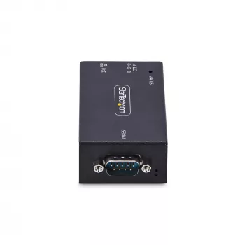 StarTech.com Adaptador de serie a Ethernet de 1 puerto, servidor de dispositivos serie IP PoE 802.3af para dispositivos RS232 remotos, montaje en pared/carril DIN, convertidor de RJ45 LAN a DB9 serie, TAA
