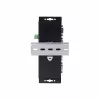 StarTech.com Adaptador de serie a Ethernet de 4 puertos, servidor de dispositivos serie IP para dispositivos RS232 remotos, montaje en pared/carril DIN, carcasa metálica, convertidor de RJ45 LAN a DB9 serie