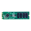 StarTech.com Tarjeta adaptadora de M.2 a SATA de 4 puertos, tarjeta de expansión de disco duro/SSD M.2 PCIe 3.0 a SATA, chipset ASM1064, M.2 NVMe a 4x HDD/SSD para Windows/macOS/Linux