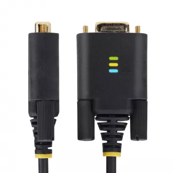 StarTech.com Cable adaptador USB a serie de 2 m, retención COM, tornillos/tuercas intercambiables, USB-A a DB9 RS232, chip FTDI, protección ESD, Windows/macOS/Linux