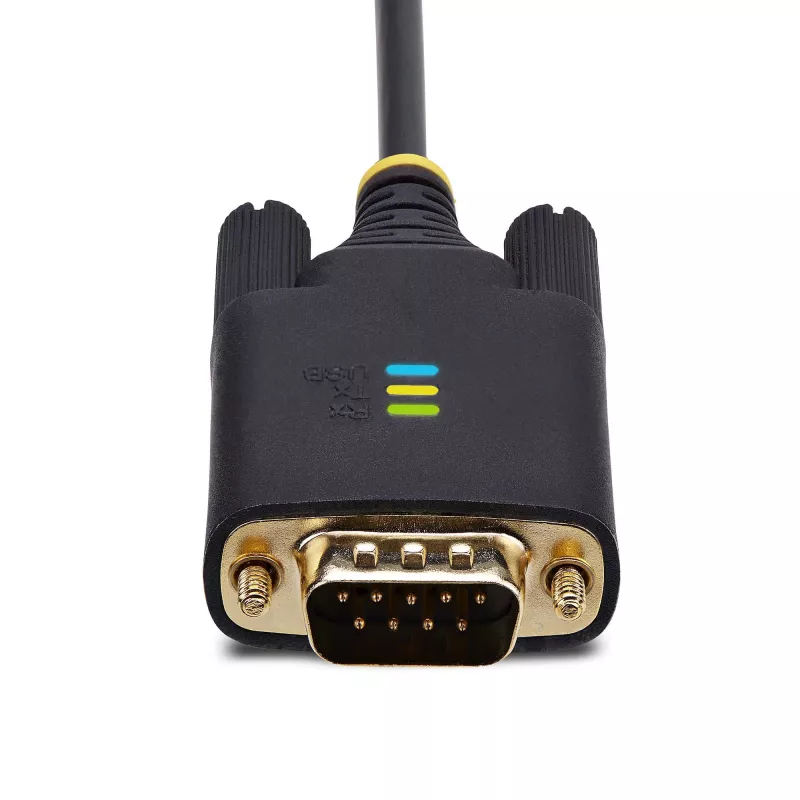 StarTech.com Cable adaptador USB a serie de 2 m, retención COM, tornillos/tuercas intercambiables, USB-A a DB9 RS232, chip FTDI, protección ESD, Windows/macOS/Linux