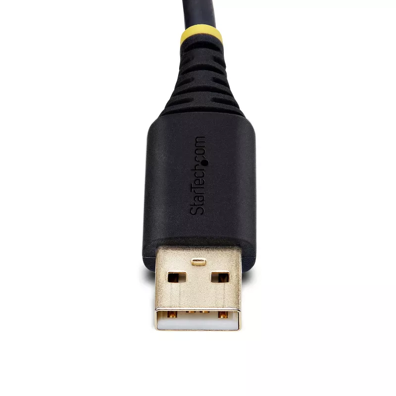StarTech.com Cable adaptador USB a serie de 2 m, retención COM, tornillos/tuercas intercambiables, USB-A a DB9 RS232, chip FTDI, protección ESD, Windows/macOS/Linux