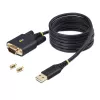 StarTech.com Cable adaptador USB a serie de 2 m, retención COM, tornillos/tuercas intercambiables, USB-A a DB9 RS232, chip FTDI, protección ESD, Windows/macOS/Linux