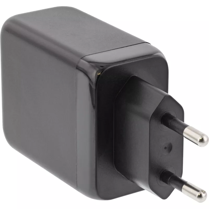 Fuente de alimentación USB PD InLine, cargador GaN, 3 puertos, Dual USB-C + USB-A, 65W