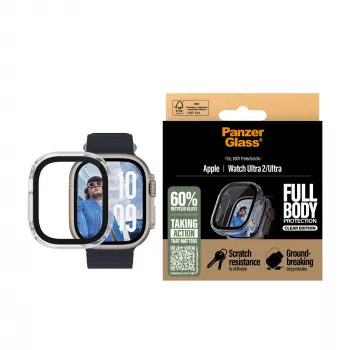 PanzerGlass ® Funda Full Body Transparente Apple Watch Ultra 3 | Ultra 2 | Ultra | 49mm