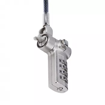 Candado de cable universal para portátil StarTech.com 2 m, cable de seguridad serializado para portátiles, compatible con Noble Wedge®/Nano/K-Slot; cable de combinación sin llave, TAA