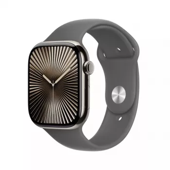 Smartwatch Apple Watch Series 10 GPS + Cellular 46mm Caja de titanio natural Correa deportiva Stone Grey S/M