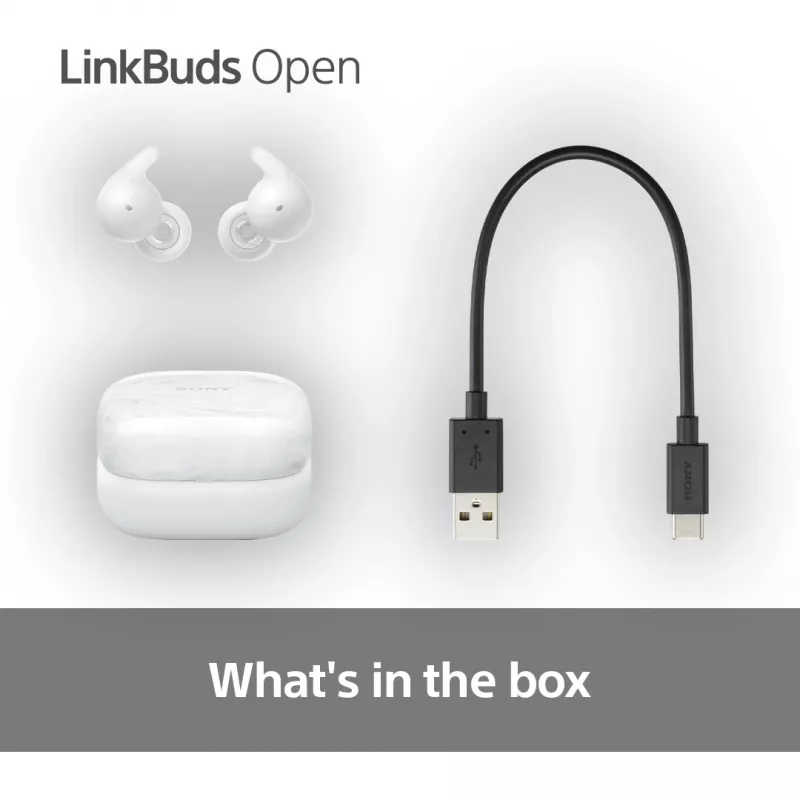 Auriculares inalámbricos In-Ear Sony LinkBuds Open WFL910W – Bluetooth, 20–20000 Hz, 10 m de alcance, blanco
