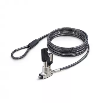 Candado delgado StarTech.com compatible con ranura Noble Wedge®, cable de seguridad de 1,5 m, protección antirrobo de escritorio para portátil/notebook, cable de acero resistente a cortes, cerradura con llave