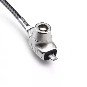 Candado delgado StarTech.com compatible con ranura Noble Wedge®, cable de seguridad de 1,5 m, protección antirrobo de escritorio para portátil/notebook, cable de acero resistente a cortes, cerradura con llave