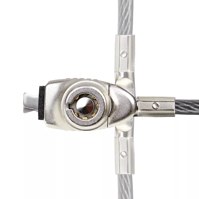 Candado delgado StarTech.com compatible con ranura Noble Wedge®, cable de seguridad de 1,5 m, protección antirrobo de escritorio para portátil/notebook, cable de acero resistente a cortes, cerradura con llave