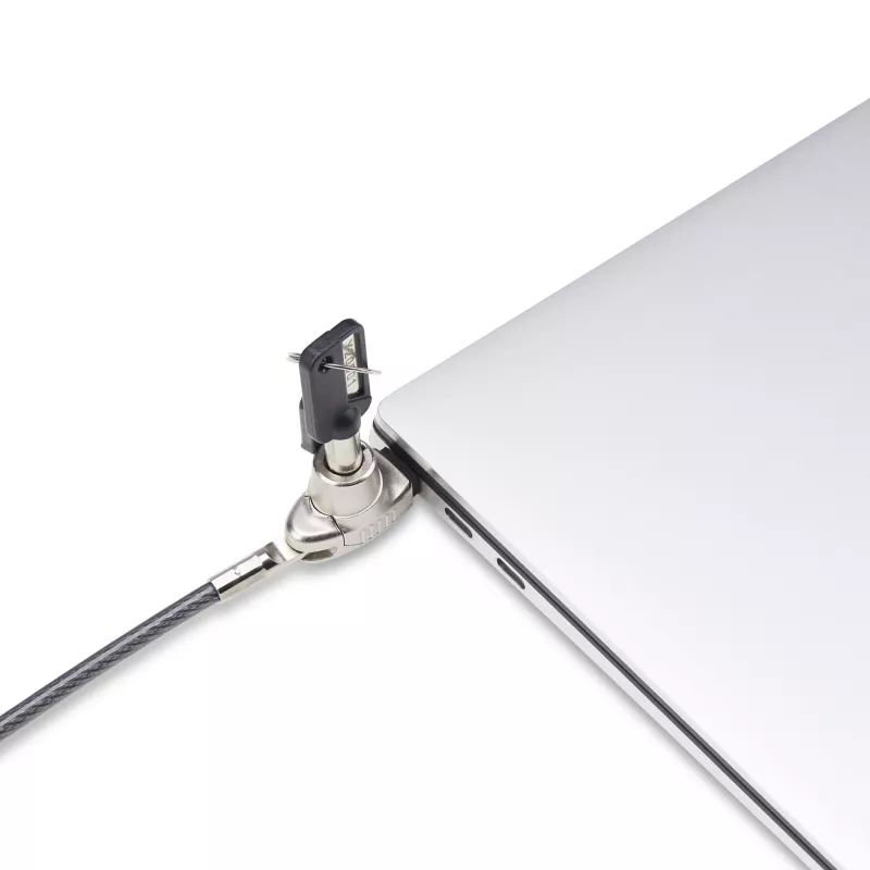 Candado delgado StarTech.com compatible con ranura Noble Wedge®, cable de seguridad de 1,5 m, protección antirrobo de escritorio para portátil/notebook, cable de acero resistente a cortes, cerradura con llave