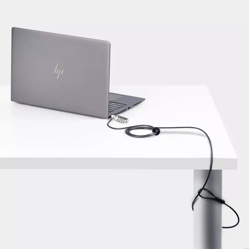 Candado delgado StarTech.com compatible con ranura Nano, cable de seguridad de 6,6ft (2m), protección antirrobo de escritorio para portátil/notebook, cable de acero resistente a cortes, cerradura de 4 dígitos