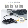 StarTech.com ST4200MINI2-USB-HUB Hub de interfaces USB 2.0 480 Mbit/s Negro