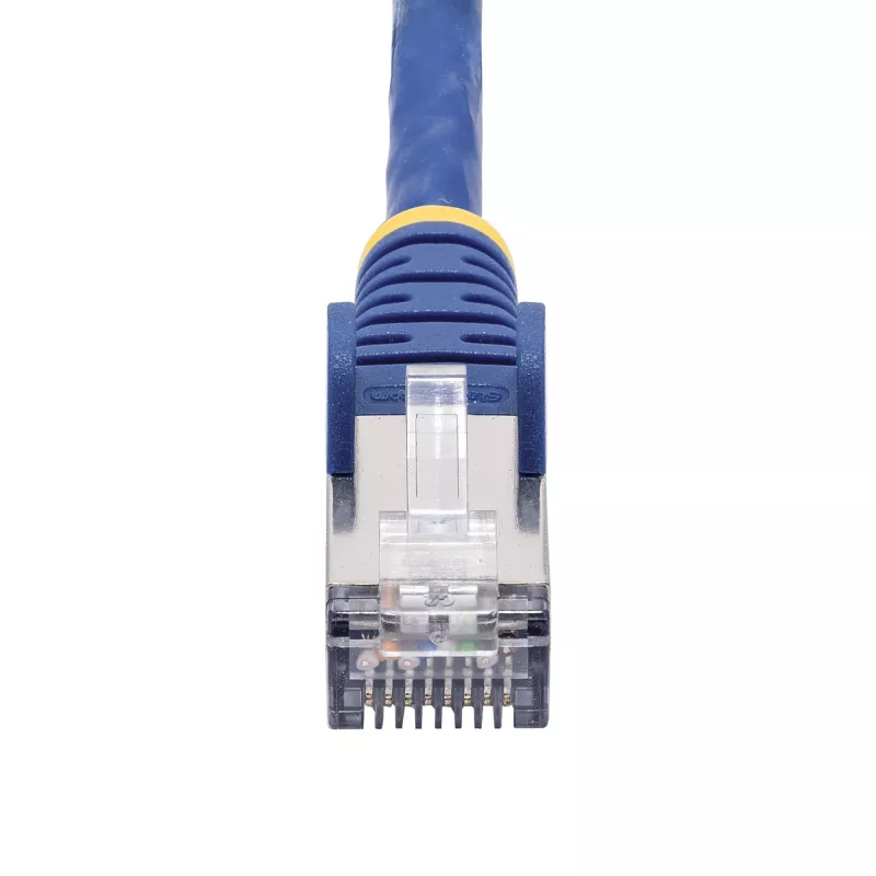 StarTech.com Cable Ethernet CAT8 de 2 m Azul, RJ45 sin lengüeta, 25G/40G, 2000 MHz, 100 W PoE++, S/FTP, 26AWG cobre desnudo puro, LSZH, cable de red patch apantallado con alivio de tensión, probado individualmente